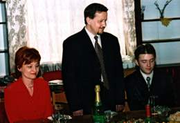 Kazimieras Vaičiūnas su žmona Danguole ir sūnumi Mantu