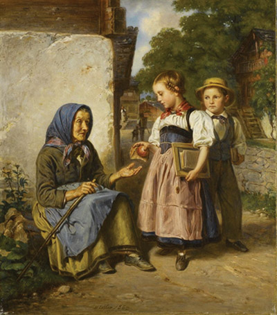 J. F. DIETLER. VAIKAI AUKOJA SAVO PRIE�PIE�IUS NEREGEI SENUTEI