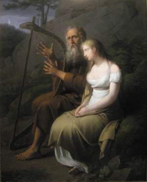 J. P. KRAFT. OSIANAS IR MALVINA (BARDAS IR M�ZA). Para�as po iliustracija