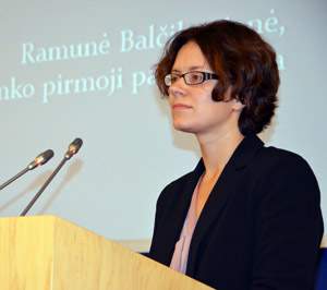 Prane�im� skaito LASS pirmininko pirmoji pavaduotoja R.Bal�ikonien�