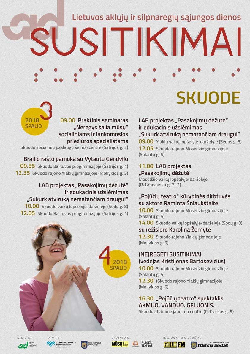 Susitikim� Skuode plakatas. Tekstas po plakatu